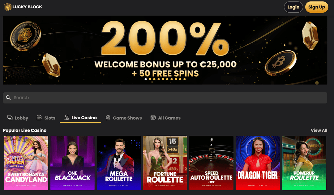 Lucky Block Bitcoin Casino